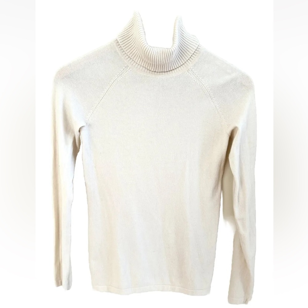 B.P. Turtleneck Sweater Top In Cream White, Size Juniors Size S